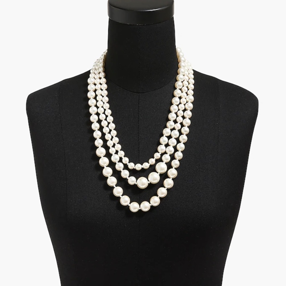 J Crew Cascading Pearl Necklace